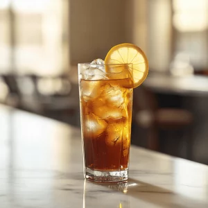 Front Porch Peach Tea Longdrink mit Pfirsich und Eistee