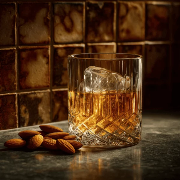 Almond Old Fashioned Cocktail mit Amaretto und Bourbon